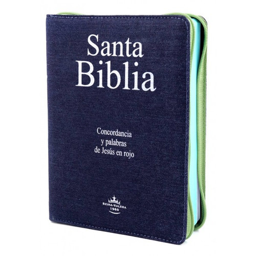 Biblia Letra Gigante 14 Pts. Con Concordancia y Cierre Verde RVR 1960 | Blue Jean