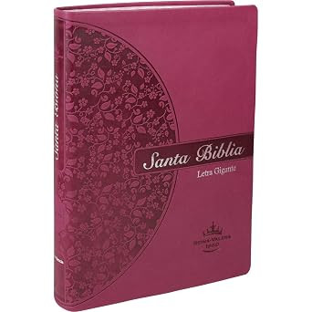 Biblia Letra Gigante 14 Puntos RVR 1960 | Imititacion Piel Rosa