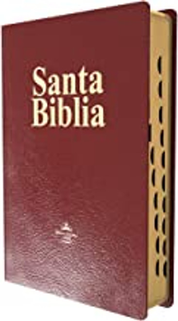 Biblia Letra Grande RVR 1960 | Imitacion Piel Vino Con Indice