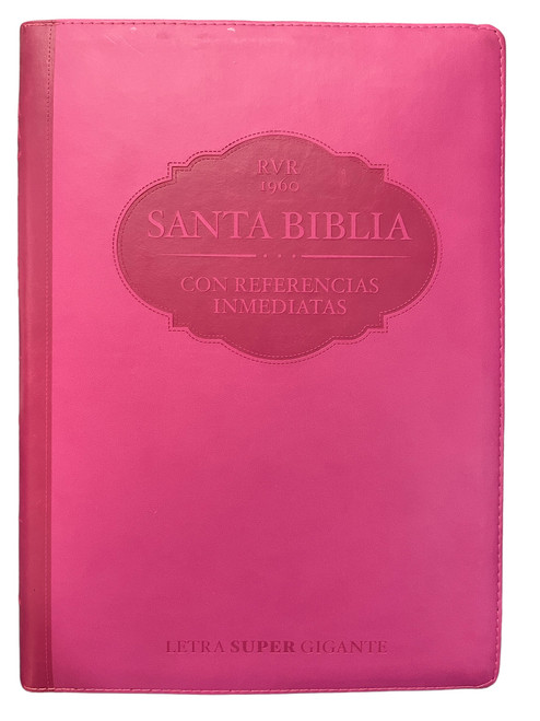 Biblia Letra Super Gigante 18 Pts. Con Indice y Cierre Con Referencia Inmediata | Piel Rosa Biblia Letra Super Gigante 18 Pts. Con Indice y Cierre Con Referencia Inmediata | Piel Rosa