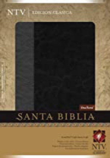 Biblia NTV   Piel Italiana Negro-Gris