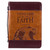 Stand Firm Two-tone Brown Faux Leather Classic Bible Cover MEDIUM- 1 Corinthians 16:13