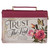 Trust in the LORD Floral Pomegranate Red Faux Leather Fashion Bible Cover - Proverbs 3:5  MEDIUM