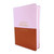 Biblia Letra Gigante Tamano Manual 14 Pts. RVR60, Cierre, Simil Piel Rosa-Marron Con Indice.