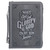 Glorify God Gray Faux Leather Classic Bible Cover  MEDIUM