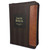 Biblia de Bolsillo con Cierre, 8 Puntos RV1960, Imitacion Piel Duotono Cafe con Indice