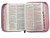 Biblia letra grande 11 Puntos, Simil Piel Rosa-Floral con indice y cierre