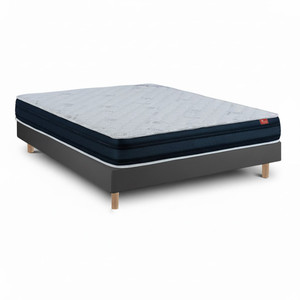 Conjunto Viscoflex Ortopédico e Sommier 15cm Preto