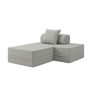 Canapé modulable 2 places + pouf  convertible  uniforme