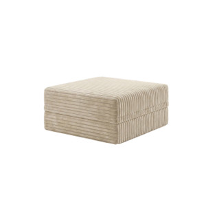 Canapé modulable convertible avec pouf  en velours à rayures