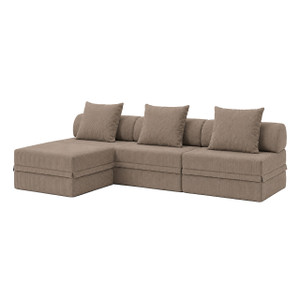 Canapé modulable 3+1+pouf  Convertible  Velours standard
