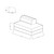 Canapé modulable 2 places convertible Bouclette