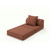 Sofá modular de un asiento convertible, liso