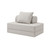 Sofá modular de dos plazas convertible, liso