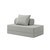 Sofá modular de dos plazas convertible, liso