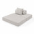 Sofá modular de dos plazas convertible, liso