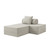 Sofá Modular 2 Lugares + Puff  Convertível  Liso