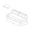 Sofá modular de 3 plazas convertible, liso