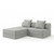 Sofá Modular 3 Lugares + Puff Convertível  Liso