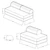 Sofá Modular 3+2 Lugares Convertível  Liso