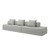 Canapé modulable 3+2 places convertible, unicolore