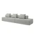 Sofá Modular 3+2 Lugares Convertível  Liso