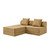 Sofá modular de 3 plazas + puf convertible  de tweed