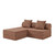 Canapé modulable 3 places + pouf convertible  en tweed