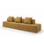 Canapé modulable 3+2 places convertible en tweed