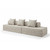 Canapé modulable 3+2 places convertible en tweed