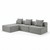 Sofá Modular 3+1+Puff Convertível  Veludo Listado
