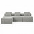 Sofá Modular 3+1+Puff Convertível  Veludo Listado