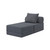 Canapé modulable 1 place + pouf  convertible  en velours standard