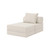 Sofá modular de 1 plaza + puf  convertible  de terciopelo liso