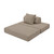 Canapé modulable 2 places convertible  Velours standard