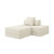 Sofá modular de 2 plazas + puf convertible  Terciopelo normal
