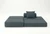 Sofá Modular 2 Lugares + Puff Convertível  Veludo Regular