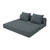 Canapé modulable 3 places convertible  Velours standard