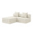 Canapé modulable 3 places + pouf  convertible  en velours standard