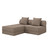 Canapé modulable 3 places + pouf  convertible  en velours standard