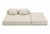 Sofá Modular 3 Lugares + Puff  Convertível  Veludo Regular