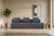 Sofá modular convertible de 3+2 plazas, terciopelo estándar