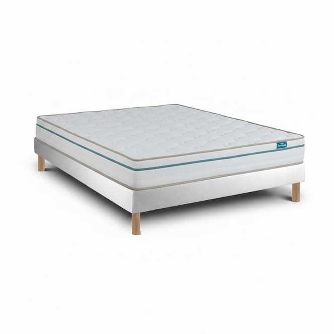 Cloud One Set and White Sommier - Bed with Mattress