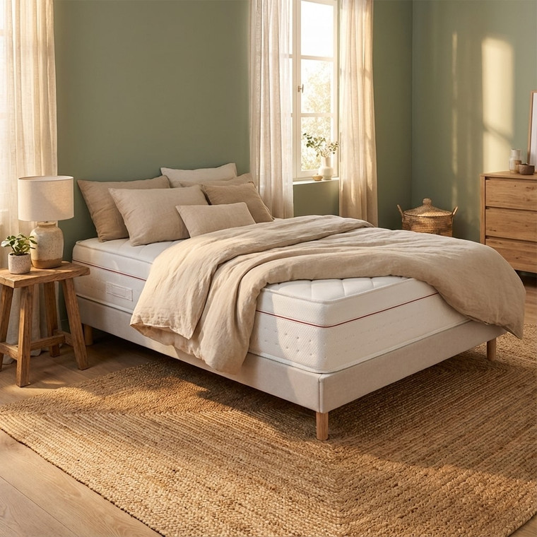 Conjunto Sommier Colchão - Deluxe Ortopédico e Milano Cement