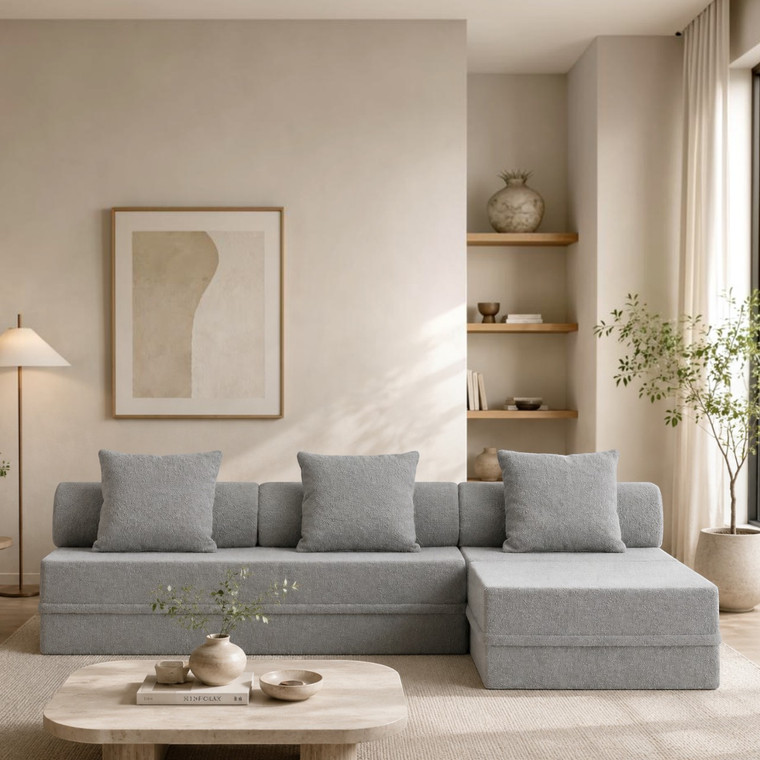 Sofá Modular 1 Lugar Convertível  Bouclette