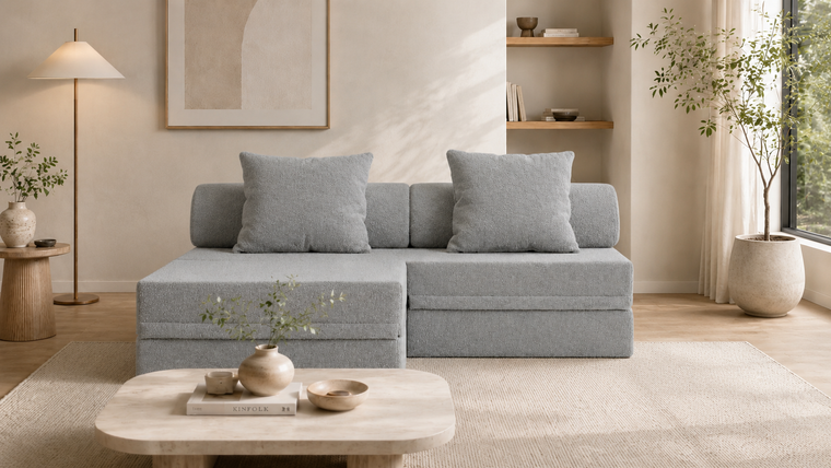 Sofá Modular 3 Lugares Convertível  Bouclette