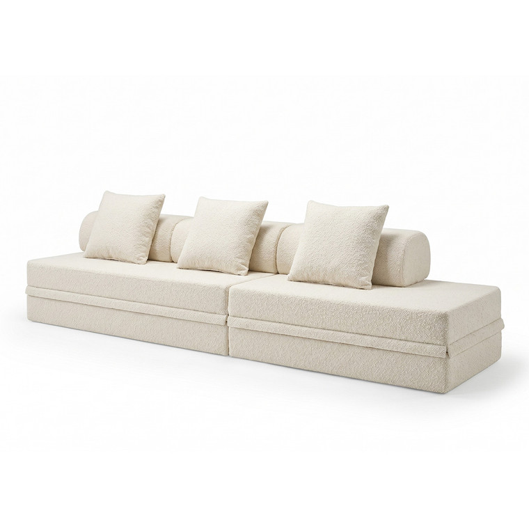 Sofá Modular 3+2 Lugares Convertível  Bouclette