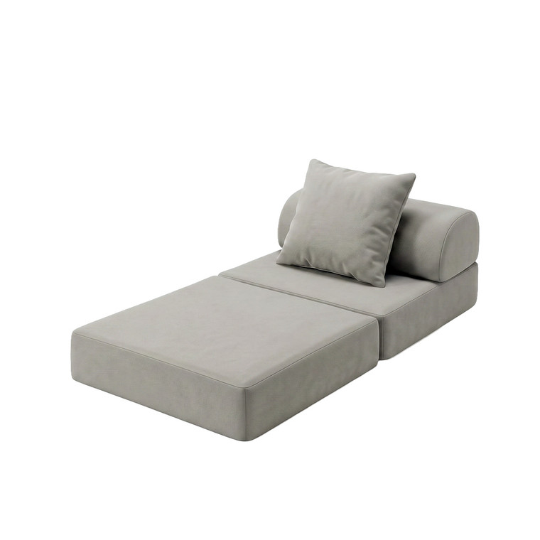 Sofá modular de un asiento convertible, liso