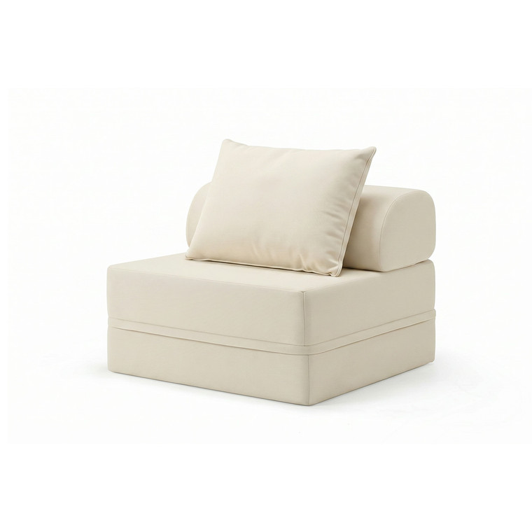 Sofá modular de un asiento convertible, liso