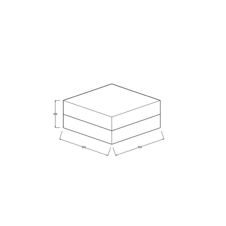 Sofá modular con puf, convertible, liso